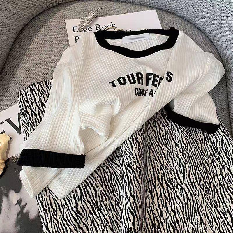 เสื้อยืดแขนสั้น-เอวสูง-ทรงสลิมฟิต-สไตล์เกาหลี-แฟชั่นฤดูร้อน-สําหรับนักเรียน-2023