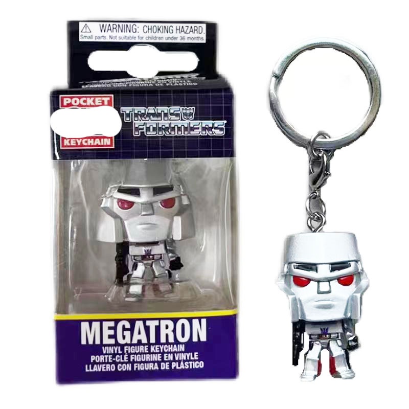 พวงกุญแจ-จี้ตุ๊กตาฟิกเกอร์-funko-pop-transformers-megatron-bumblebee-เหมาะกับของขวัญ