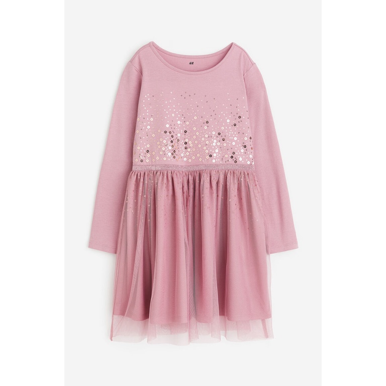 H&M Girl Tulleskirt jersey dress 1052259_1 Shopee Thailand