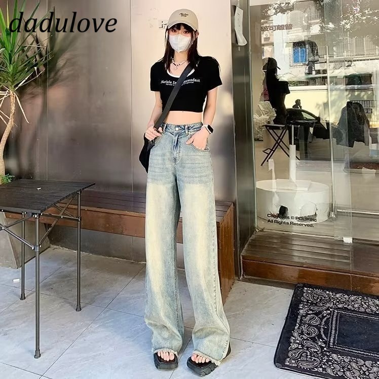 dadulove-new-american-ins-high-street-retro-jeans-niche-high-waist-loose-wide-leg-pants-large-size-trousers