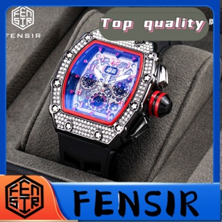 Fensir FENSIR พร้อมส่ง นาฬิกาข้อมือควอตซ์แฟชั่น หน้าปัดบอกเวลา และปฏิทิน เข้ากับทุกการแต่งกาย สไตล์สร้างสรรค์