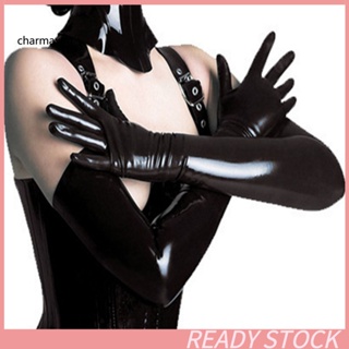 Cx ถุงมือพลาสติก แบบเต็มนิ้ว คอสเพลย์ เซ็กซี่ สําหรับผู้หญิง ปาร์ตี้ 1 คู่