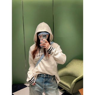 MZDP PRA * A 2023 autumn and winter New letter printed logo decorative design oat hooded sweater womens casual fashion all-match