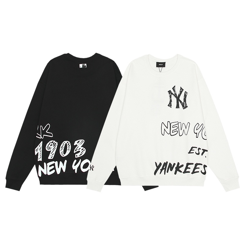 ny-amp-mlb-เสื้อกันหนาว-คอกลม-ผ้าฝ้ายแท้-ปักลายตัวอักษรกราฟฟิตี้-1903-dgsdh