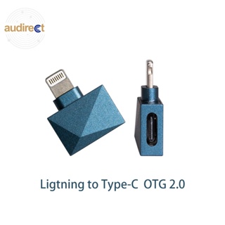 Audirect L/C OTG 2.0 USB OTG Lighting to Type C Socket สําหรับ IOS Phone DAC Decoder AMP เครื่องขยายเสียงหูฟัง LC02