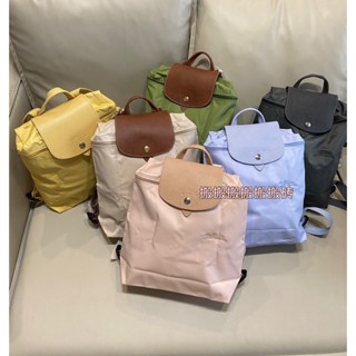 Longchamp ของแท้ กันน้ํา พับได้ สไตล์ใหม่ พักผ่อน กีฬา กระเป๋าเป้สะพายหลัง เดินทาง