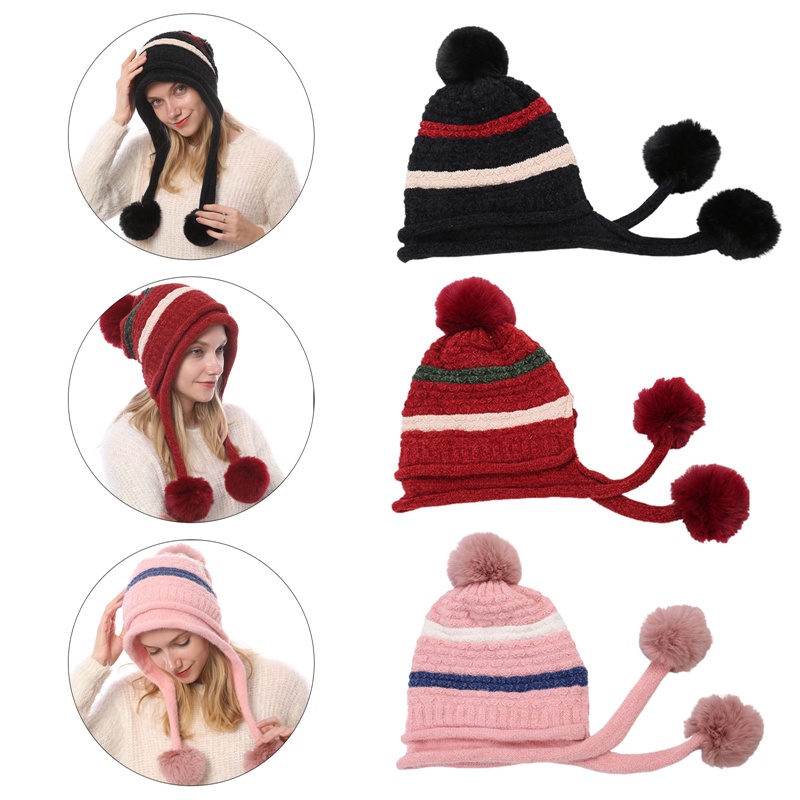 bbyter-หมวกถัก-ผ้าขนสัตว์-แบบหนา-ให้ความอบอุ่น-เข้ากับทุกการแต่งกาย-แฟชั่นฤดูหนาว-สไตล์เกาหลี-สําหรับผู้หญิง