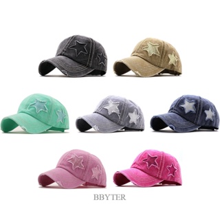 Bbyter หมวกเบสบอล ผ้ายีน 100% ลายดาว เหมาะกับฤดูใบไม้ร่วง ฤดูร้อน สําหรับผู้ชาย ผู้หญิง