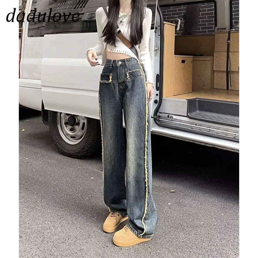 dadulove-new-american-ins-high-street-retro-jeans-niche-high-waist-loose-wide-leg-pants-large-size-trousers