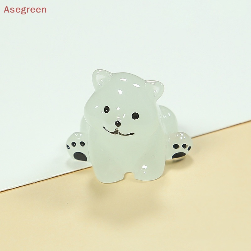 asegreen-ตุ๊กตาหมีขั้วโลก-เรืองแสง-ขนาดเล็ก-สําหรับตกแต่งบ้านตุ๊กตา-2-ชิ้น