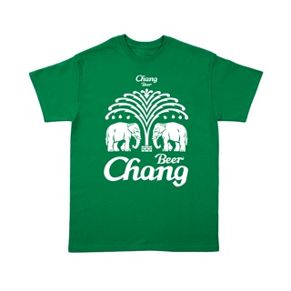 CHANG BEER CRAFT COTTON 100% SIZE M - 3XL เสื้อยืด เบียร์ ช้าง ใส่ได้ ทั้ง ชาย หญิง ผ้าบาง ใส่สบาย ไม่หด ไม่ย้วย