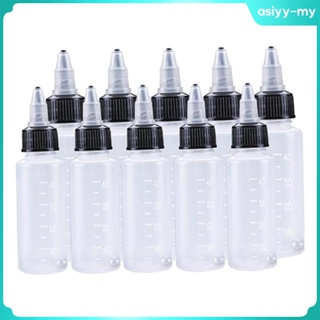 [AsiyyMY] ขวดเปล่า สําหรับใส่หมึก LDPE Airbrushing 10 ชิ้น