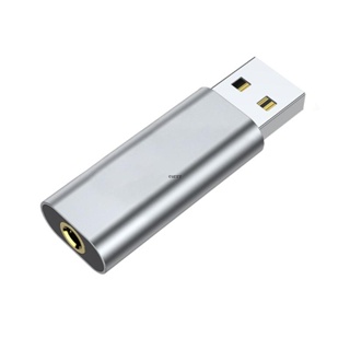 ✿ 2 in 1 อะแดปเตอร์การ์ดเสียงหูฟัง USB A เป็น Aux- TRRS 3 5 มม. น้ําหนักเบา
