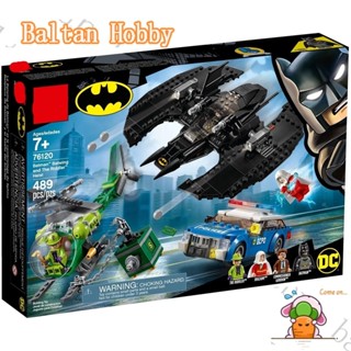 Baltan toy BH1 บล็อคตัวต่อ รูปซุปเปอร์ฮีโร่ DC แบทวิง และ The Riddler Heist 76120 11352 ES1