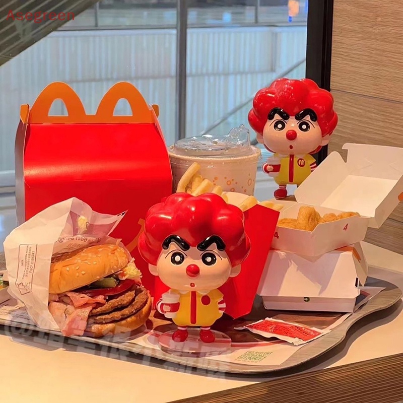 asegreen-ใหม่-โมเดลฟิกเกอร์-pvc-รูปการ์ตูนชินจัง-mcdonald-kawaii-น่ารัก-ขนาด-13-ซม-ของเล่นสําหรับเด็ก