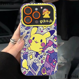 ใหม่ เคสโทรศัพท์มือถือนิ่ม ลายการ์ตูนปิกาจูน่ารัก สําหรับ Apple Iphone 7p max 11 13pro 12 14pro XMM8