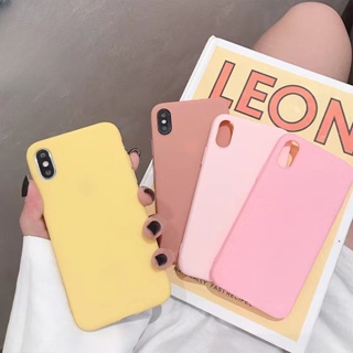 เคสโทรศัพท์มือถือ ซิลิโคนนิ่ม TPU ผิวด้าน สีแคนดี้ เรียบง่าย สําหรับ iphone Xs Max XR X 8 Plus 7 Plus iphone 8 7