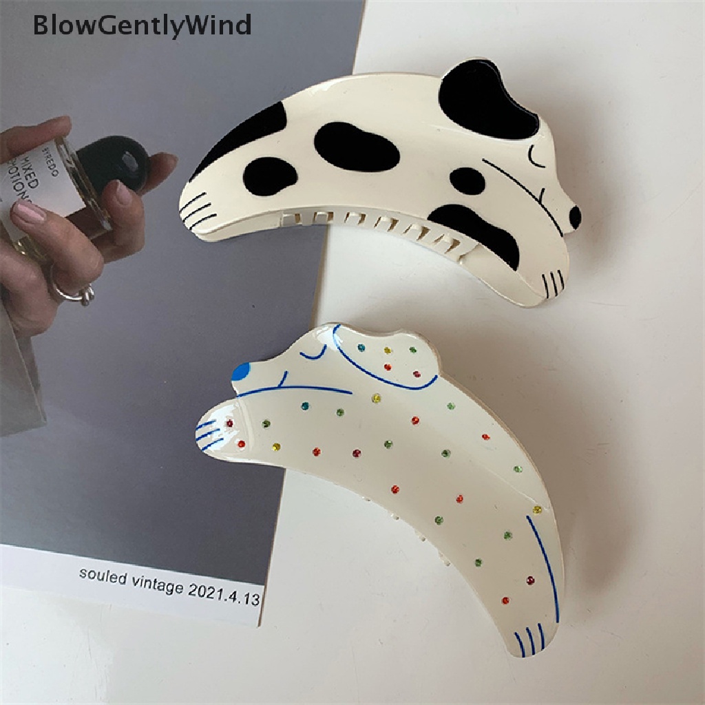 blowgentlywind-กิ๊บติดผม-รูปสุนัขดัลเมเชียนน่ารัก-ประดับพลอยเทียม