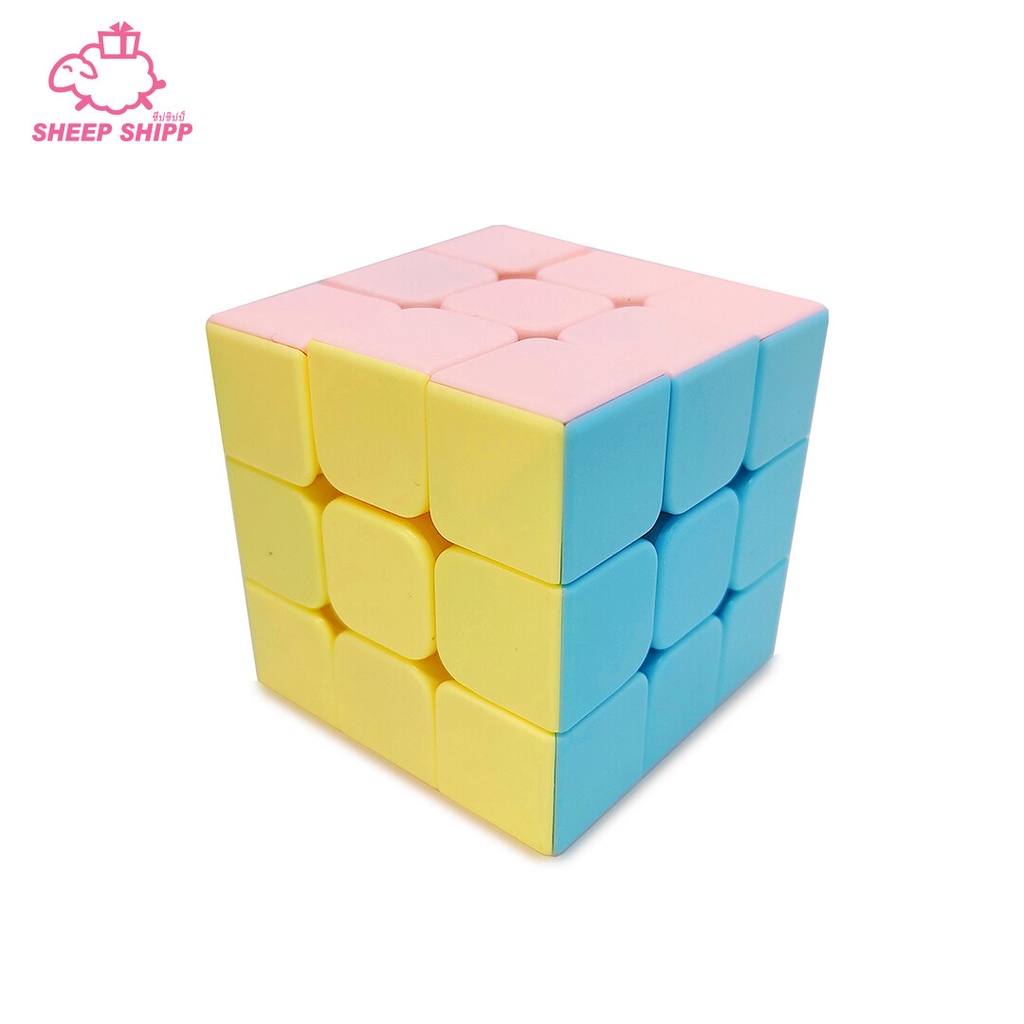 rubik-รูบิค-3x3-พีระมิดลูกบาศก์รูบิค-ลูกบิด-รูบิก-ไร้ขอบ-สีพาสเทล-56x56-mm-ลูกรูบิก-รูบิด