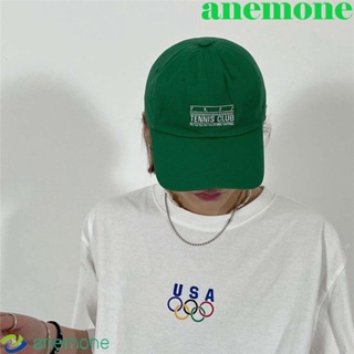 Anemone หมวกเบสบอล แบบนิ่ม ปรับได้ สไตล์เกาหลี ฮิปฮอป สําหรับผู้ชาย และผู้หญิง