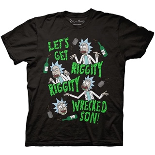 TOP CTเสื้อยืดโอเวอร์ไซส์เสื้อยืด ลาย Rick and Morty Riggity Riggity สําหรับผู้ใหญ่S-3XL