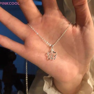 Pinkcool สร้อยคอโซ่ จี้คริสตัล รูปดาวกลวง เครื่องประดับแฟชั่น สําหรับผู้หญิง