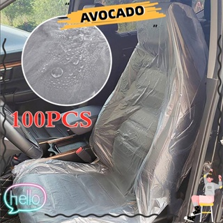 Avocarr ผ้าคลุมเบาะรถยนต์ 100 ชิ้น ถุงพลาสติกใส ป้องกันการเปรอะเปื้อน
