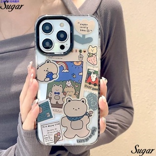 ✅เคสโทรศัพท์มือถือ ลายการ์ตูนหมีน้อย เรียบง่าย สไตล์ญี่ปุ่น เกาหลี สําหรับ Iphone 114 Promax C4IC