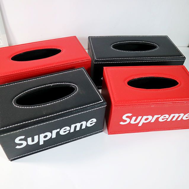 supreme-กล่องกระดาษทิชชู่-แบบหนัง-ขนาดใหญ่-เรียบง่าย-แฟชั่นสร้างสรรค์-สําหรับตกแต่งบ้าน-ห้องนั่งเล่น