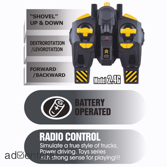 adven-โมเดลรถขุดไฟฟ้าจําลอง-1-18-10-ช่องทาง-ควบคุมระยะไกล-ของเล่นวิศวกรรม-สําหรับเด็ก