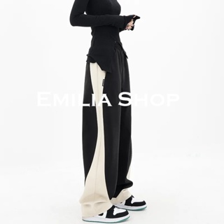 EMILIA SHOP กางเกงขายาว กางเกงเอวสูง ผู้หญิงสไตล์เกาหลี เสื้อผ้าแฟชั่นผู้หญิง 2023 ใหม่ A23L0GP 0520