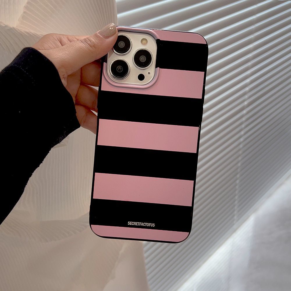 pink-striped-phone-case-for-iphone-14pro-max13-simple-11-soft-case-12-painted-xr