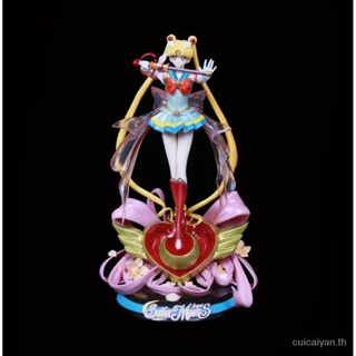 [New product in stock] beautiful girl warrior GK Moon Hare water ice moon luminous statue scene model boxed hand-held 1GVU