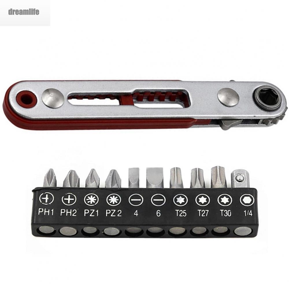 dreamlife-ratchet-wrench-tool-mini-offset-103mm-4-inch-16-teeth-90-degree-bit-set