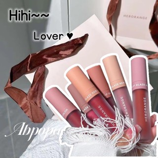 Abpopa HERORANGE Romantic Dream Velvet ลิปสติก เนื้อแมตต์ นุ่ม ติดทนนาน