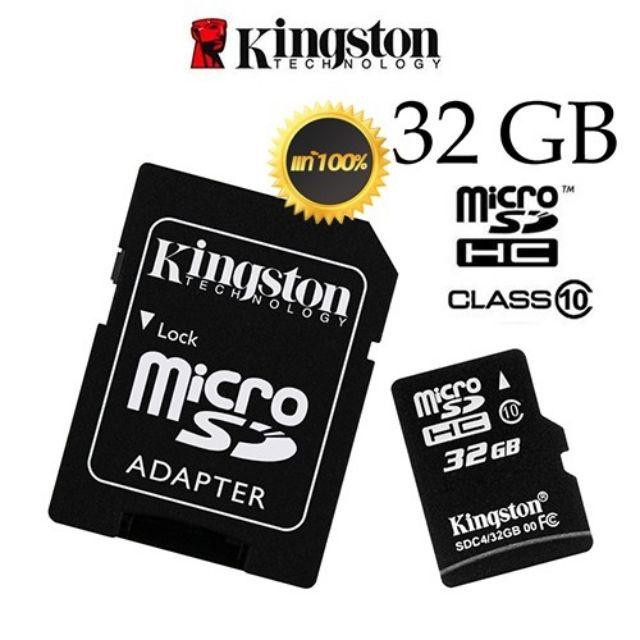 sdhc-kingston-micro-sd-card-32-gb-class-10-with-adapter-แท้-100-micro-sd-card