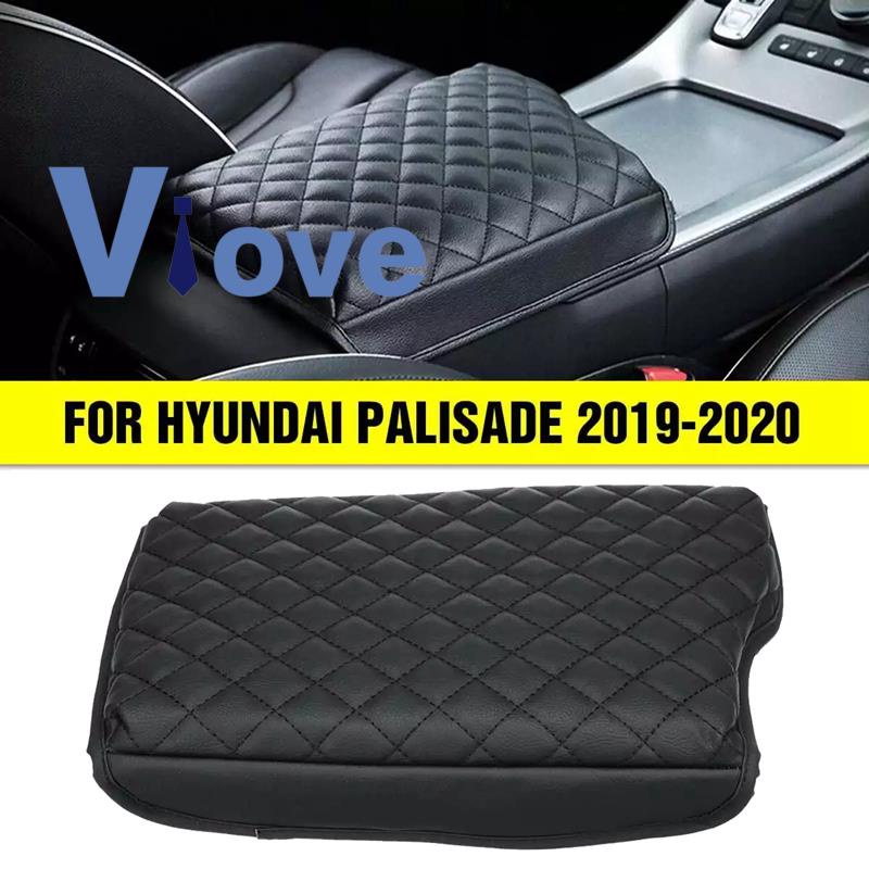 แผ่นหนังครอบที่เท้าแขนคอนโซลกลางรถยนต์-สําหรับ-hyundai-palisade-2019-2020