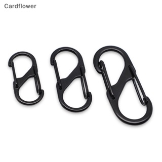 &lt;Cardflower&gt; พวงกุญแจคาราบิเนอร์ สเตนเลส รูปตัว S พร้อมตะขอล็อก สําหรับกระเป๋าเป้สะพายหลัง 10 ชิ้น