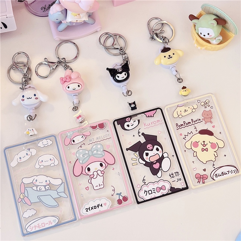 sanrio-เคสพวงกุญแจ-ป้องกันรอย-ลาย-hello-kitty-น่ารัก-สามารถพับเก็บได้-สําหรับนักเรียน-จํานวน-1-ชิ้น