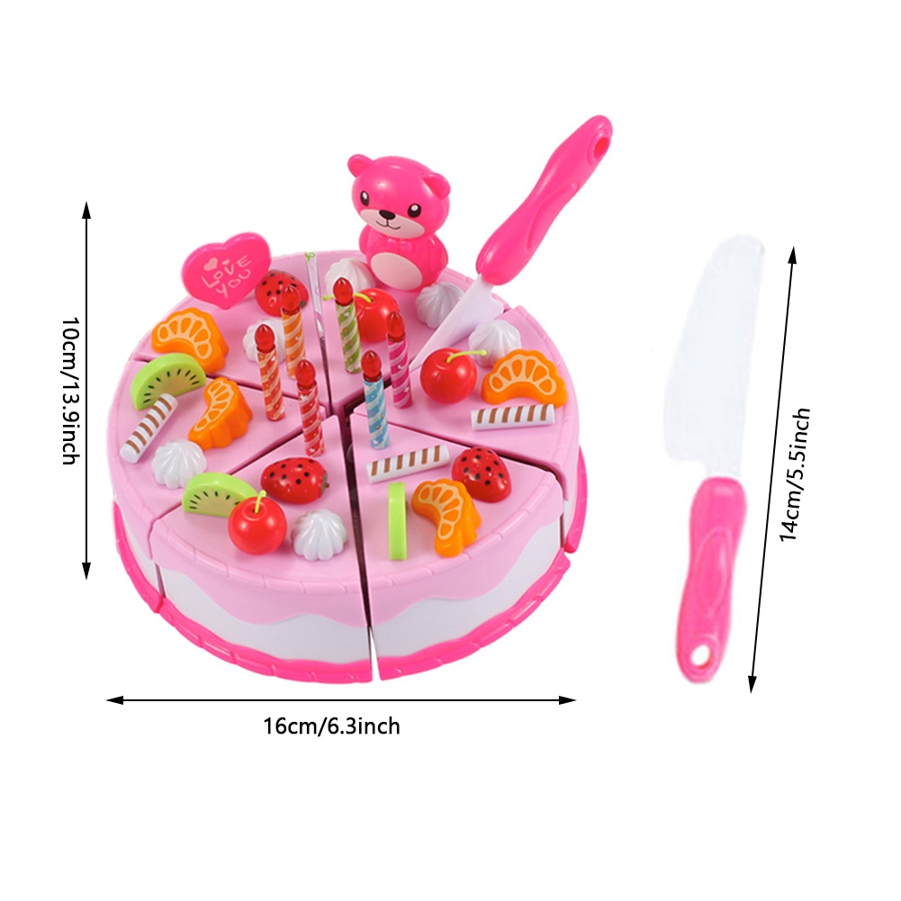 kids-toys-ของเล่นอาหาร-เค้กวันเกิด-ของเล่น-diy-ชุดหั่นขนมเค้กและตกแต่งเค้ก-ของเล่นบทบาทเล่นจำลองเค้กวันเกิด