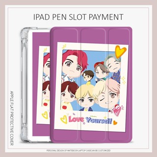 BTS poster เคส ใช้สำหรับ ไอแพด iPad air1/2/3/4/5 mini4/5/6 10.2 gen7/8/9 character เคสไอแพด 10.9 gen10 2022 pro11 case