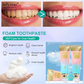 JULYSTAR Nicotinamide Toothpaste Bodyaid Toothpaste ยาสีฟันไวท์เทนนิ่งยาสีฟันกำจัดคราบหินปูนฟันเหลือง