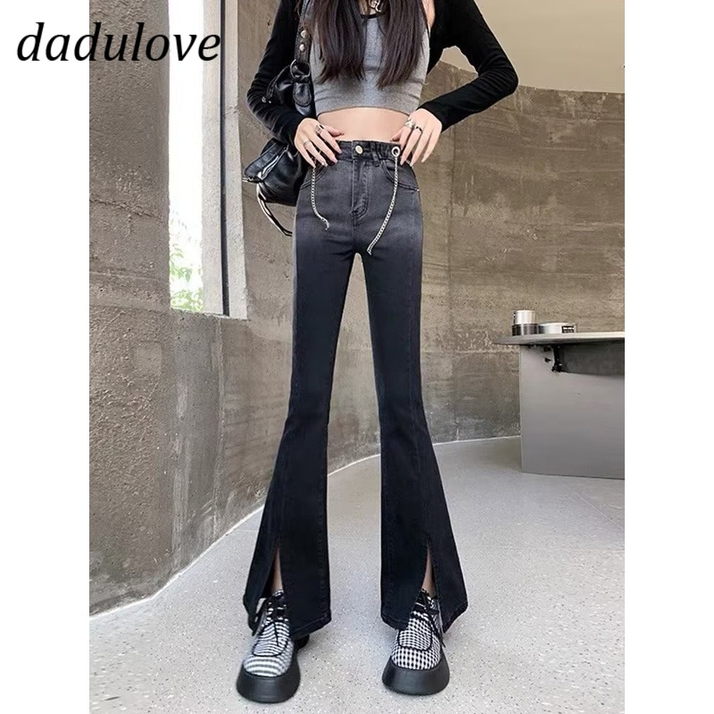 dadulove-new-american-ins-high-street-slit-micro-horn-jeans-niche-high-waist-wide-leg-pants-large-size-trousers