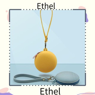 Ethel1 กระเป๋าใส่เหรียญ พวงกุญแจ กระเป๋าใส่เหรียญ ขนาดเล็ก น่ารัก ซิลิโคน ทรงกลม กระเป๋าใส่กุญแจ ของขวัญ