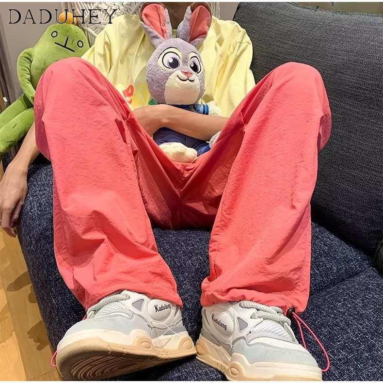 daduhey-dopamine-colorful-pants-american-style-overalls-womens-summer-straight-wide-leg-casual-mopping-cargo-pants