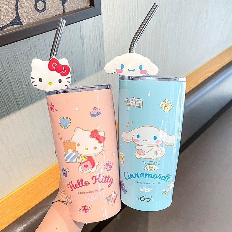 sanrio-แก้วน้ําเหล็ก-มีฉนวนกันความร้อน-ลาย-hello-kittys-พร้อมฝาปิด-ขนาด-600-มล-สําหรับเด็กผู้หญิง