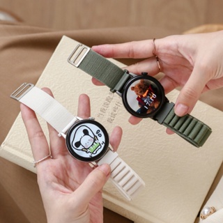 สายนาฬิกาข้อมือไนล่อน ระบายอากาศ เป็นมิตรกับผิวหนัง สําหรับ Fitbit Versa Galaxy Watch 5 pro Watch GT 2 3 pro 20 มม. 22 มม.