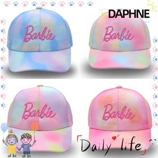 Daphne หมวกเบสบอลลําลอง ปักลายตัวอักษร สีรุ้ง สามารถปรับได้ สีสันสดใส สไตล์สปอร์ต สําหรับตุ๊กตาบาร์บี้