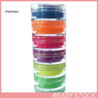 Cx ผงกลิตเตอร์นีออน ติดทนนาน 6 สี สําหรับตกแต่งเล็บ