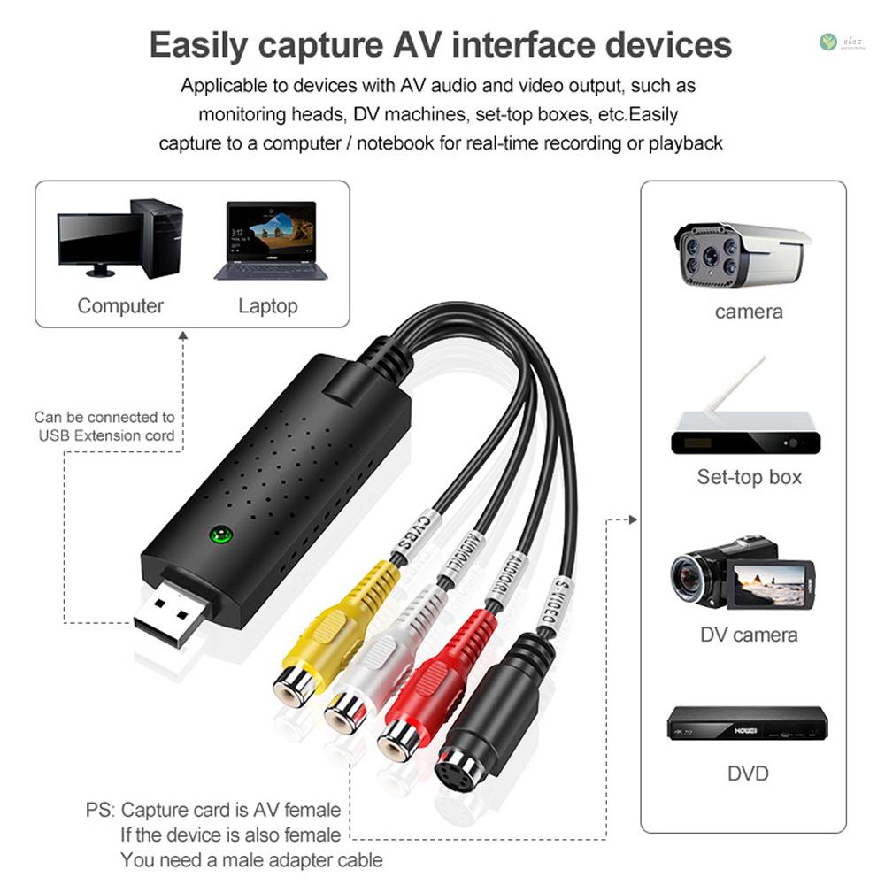 พร้อมส่ง-vhs-เป็นตัวแปลงวิดีโอดิจิทัล-usb-2-0-การ์ดจับภาพเสียง-vhs-box-vhs-vcr-tv-เป็นตัวแปลงดิจิทัล-รองรับ-win-7-8-10